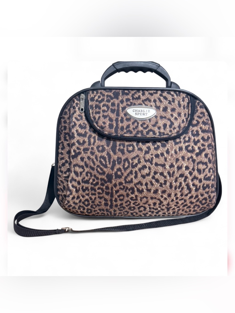 Leopard Print Crossbody Bag - Brown